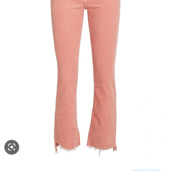 MOTHER CORDUROY INSIDER CROP 28 Mother the insider crop step fray  